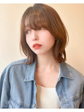 ロンドリゼル 札幌(Lond RiseL) オリーブグレー/前髪/ボブ/マロンベージュ/レイヤーカット/小顔