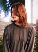 乾かすだけで決まるミディアムレイヤースタイル