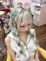 ヘアセットアップス(UP's)&nbsp;『ネコ耳ヨシンモリハーフアップ♪三つ編み入り』