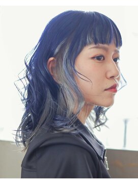 ニコヘアー(niko hair) ネイビーブルー×シルバー
