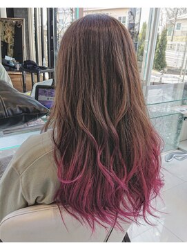 アース 富谷店(HAIR & MAKE EARTH) グラデーションカラー×カシスピンク
