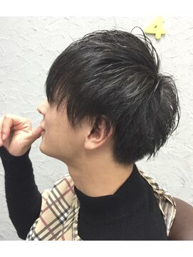 ヒロギンザ 浜松町店(HIRO GINZA) アシメトリーツーブロックショート<ヒロ銀座/メンズ/理容室>