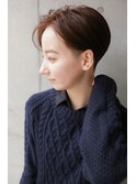大人可愛い20代30代40代黒髪前下がりショートボブ丸みショート◎