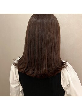 アンドワン 自由が丘(＆ONE) 【&ONE 自由が丘】　切りっぱなし　× ラベンダーブラウン