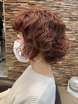 フラココ 神楽坂(hurakoko kagurazaka) 【担当:森口】暖色系ショートパーマスタイル