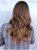 ゆるふわ大人可愛い♪20代30代ロングパーマブラウンハイライト