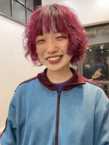 ナループロアオハナ(Nalu pu loa ohana) ブリーチなしダブルカラーとパーマ