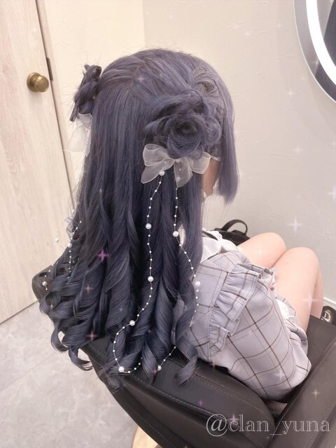 お花ハーフツイン【クランソア】心斎橋/ヘアメ/ヘアセット