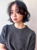ラフ フロム ガーデン(Laf from GARDEN)&nbsp;ボブパーマ/カール/ダークアッシュ/シアーカラー/ショートヘア