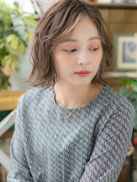 カバーヘア ブリス 上尾西口店(COVER HAIR bliss) オリーブベージュ抜け感外ハネレイヤーカットh3上尾20代30代40代