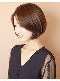大人ショートエレガントうるツヤボブ30代40代50代