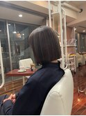石橋/白髪ぼかしハイライト/酸性ストレート/髪質改善/ボブ/ツヤ