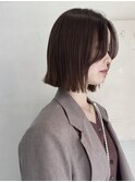 小顔 前髪 レイヤーカット ネビージュ ボブウルフ 20代 30代