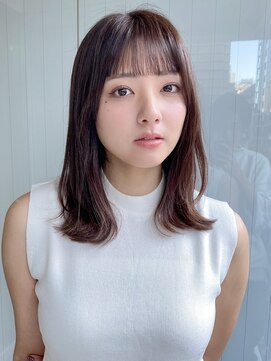 エトラ 渋谷店(etora) 前髪 ネビージュ ボブルフ 黒髪 ワンレン 小顔 "