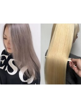 エフェクトブリーチ取扱い有◎《ブリーチ＝傷む》というブリーチカラーの固定概念を覆す美しい仕上がりに♪