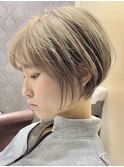 小顔カット×ひし形ショートボブ×髪質改善30代40代50代