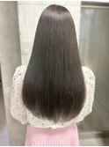ホワイトグレージュミニウルフチェリーブラウンデジタルパーマ