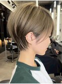 静岡ショートボブマッシュボブ白髪ぼかしショートカット30代40代