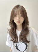 ★イメチェンヘアパーマスタイル美髪シースルーバング
