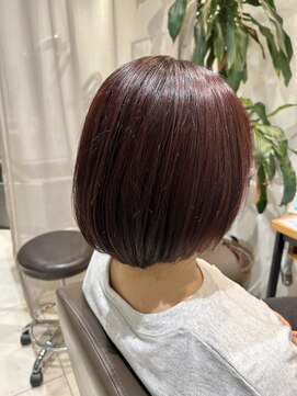 ウルバイサナンド(ULu by Sanando) ボルドーカラー/くせ毛を活かす/ショート/ショートボブ