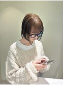 ベージュカラー／ボブ