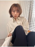 顔まわりレイヤー外ハネ韓国風ヘア髪質改善浦和ボブ