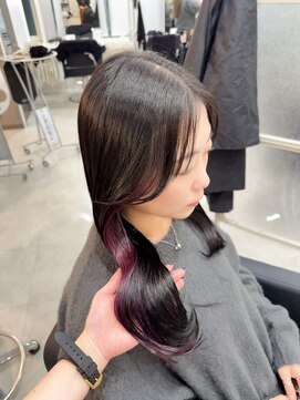 マーシュ 梅田(marshu) インナーカラー/greige×purple♪