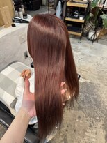 チャプター 問屋町(chapter)&nbsp;ブリーチなしピンクブラウンカラー顔周りレイヤーカット韓国ヘア