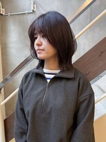 マッシュ 北堀江(MASHU)&nbsp;レイヤーボブ/ラベンダーブラウン/顔周り/前髪カット