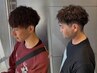 【トレンドデザインはこれ！】メンズカット+ツイストorスパイラルパーマ