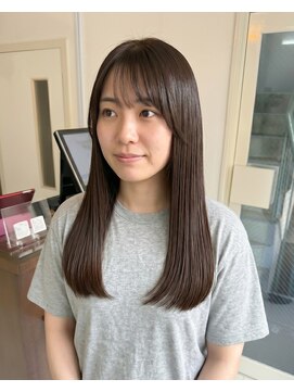 零秒女髪 千里丘店 髪質改善で叶える上品な艶ロングストレート艶髪美髪艶カラー艶感