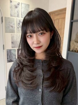 エトワ 中央店(etoi) 大分韓国かき上げレイヤーカット大人レイヤー顔まわりレイヤー