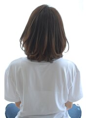 30代40代・50代　小顔◎ふんわり柔らかワンカールボブ