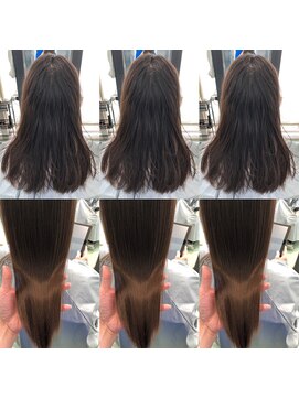 大嶋直樹の美容室 表参道 高難易度縮毛矯正＝手で乾かしただけです。本当です。