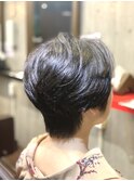 ハンサムショートモノトーンアッシュ