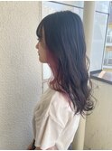 ローズピンク　インナーカラー　【池袋】