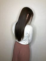 フロート 小阪店(float)&nbsp;ツヤロング_マロンベージュ Aラインボブ かきあげ