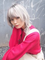 リアイス(Re:ICE) ミニウルフ/くすみブルー/流れるレイヤー/インナーハイライト