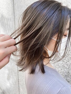 レトン 銀座(leton) テラコッタ/ミニウルフ/くすみブルー/くびれヘア/ウルフマッシュ