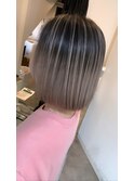 #黒髪#ボブルフ#ネビージュ#小顔#ワンレン