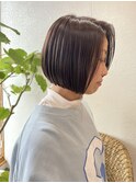 高知/南国市/美容室/ボブ/切りっぱなし/グレージュ