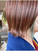 インナーカラー ミニボブ
