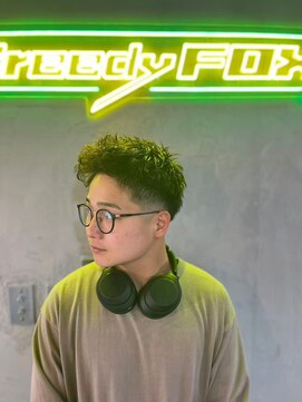 グリーディーフォックス 三軒茶屋(GreedyFOX) 波巻き/マッシュパーマ/ウルフ/ハイライト<理容室>三軒茶屋