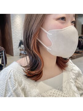 アデプト 金町店(adept) 【adept金町店　石崎Style】オレンジインナーカラー