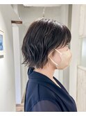 あご下2cm切りっぱなしボブ / イヤリングカラー