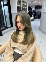 アース コアフュールボーテ 長岡店(EARTH coiffure beaute) カーキーグレージュ_くすみカラー_レイヤーカット