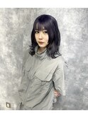 ディープパープル×姫カットレイヤー