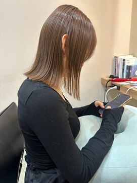 ヒビヲ(HIBIO) ブラウンカラーミルクティーベージュブリーチなしダブルカラー