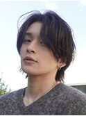 前上がりウルフニュアンスパーマ