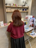 ブロッサム 東中野店 チェリーレッド暖色カラーボルドーワインレッド春カラー